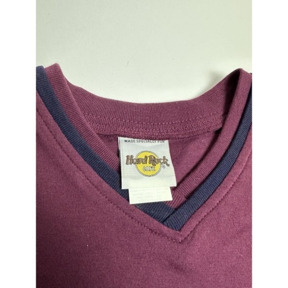 Vintage 90s Y2K V-neck Hard Rock Cafe‎ Cozumel T-Shirt women's XL KC - Picture 4 of 10